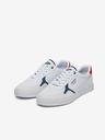 Jack & Jones Bílé pánské tenisky s detaily v semišové úpravě Jack & Jones Uston