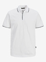 Jack & Jones Bílé pánské polo tričko Jack & Jones La Porter