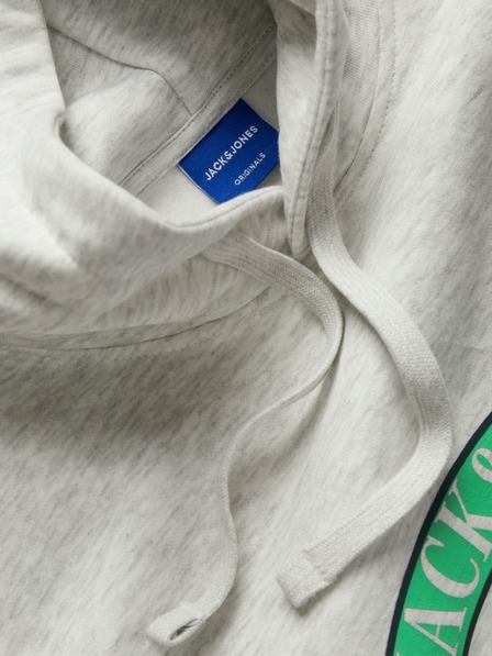 Jack & Jones Světle šedá pánská žíhaná mikina s kapucí Jack & Jones Arthur