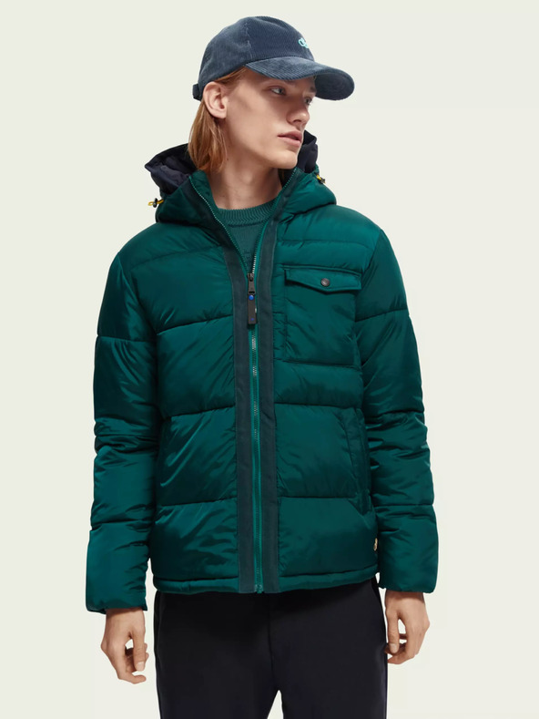 Scotch & Soda Tmavě zelená pánská zimní bunda Scotch & Soda