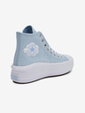 Converse Světle modré holčičí kotníkové tenisky na platformě Converse Chuck Taylor All Star