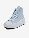 Converse Světle modré holčičí kotníkové tenisky na platformě Converse Chuck Taylor All Star