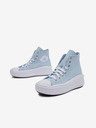 Converse Světle modré holčičí kotníkové tenisky na platformě Converse Chuck Taylor All Star