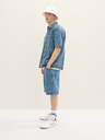 Tom Tailor Denim Modrá pánská vzorovaná džínová košile Tom Tailor Denim