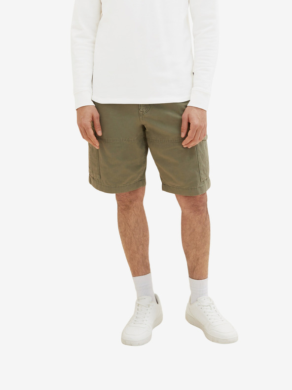 Tom Tailor Khaki pánské kraťasy s kapsami Tom Tailor
