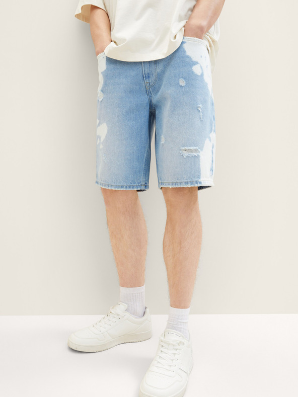 Tom Tailor Denim Světle modré pánské džínové kraťasy Tom Tailor Denim