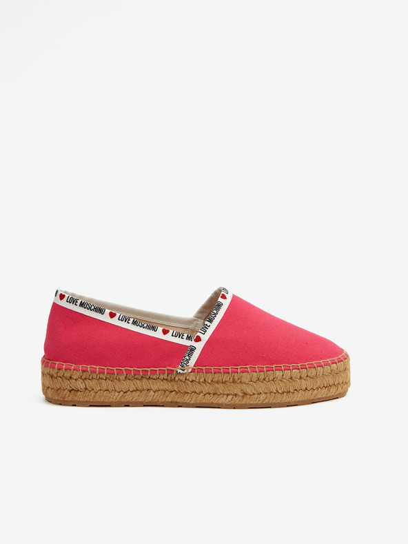 Love Moschino Růžové dámské espadrilky Love Moschino