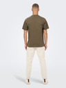 ONLY & SONS Hnědé basic tričko ONLY & SONS Fred