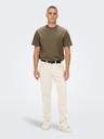 ONLY & SONS Hnědé basic tričko ONLY & SONS Fred