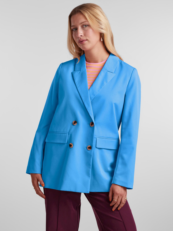 Pieces Modré dámské oversize sako Pieces Thelma
