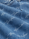 Tom Tailor Denim Modré dámské vzorované džínové kraťasy Tom Tailor Denim