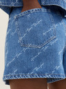 Tom Tailor Denim Modré dámské vzorované džínové kraťasy Tom Tailor Denim