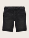 Tom Tailor Denim Černé pánské džínové kraťasy Tom Tailor Denim