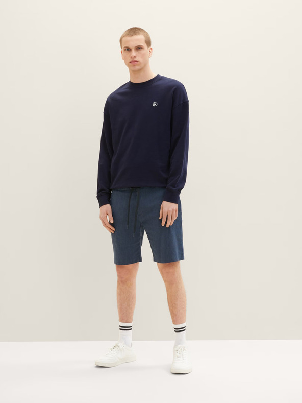 Tom Tailor Denim Tmavě modré pánské kraťasy Tom Tailor Denim