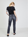 Diesel Tmavě šedé dámské straight fit džíny Diesel
