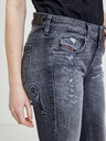 Diesel Tmavě šedé dámské straight fit džíny Diesel