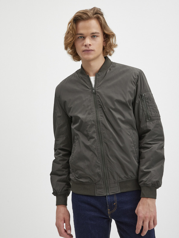 ONLY & SONS Tmavě zelený pánský bomber ONLY & SONS Joshua