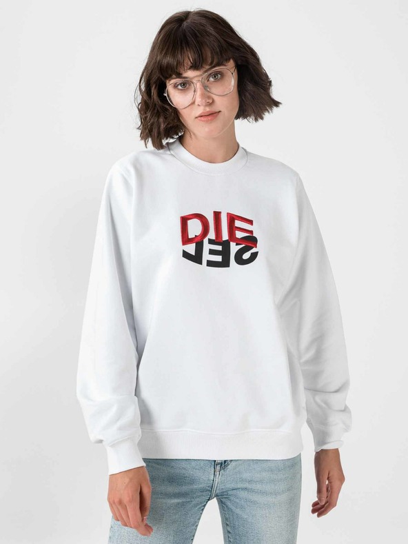 Diesel Bílá dámská mikina Diesel F-Ang