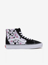 Vans Bílo-černé dámské květované tenisky s koženými detaily VANS SK8-Hi