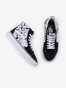 Vans Bílo-černé dámské květované tenisky s koženými detaily VANS SK8-Hi