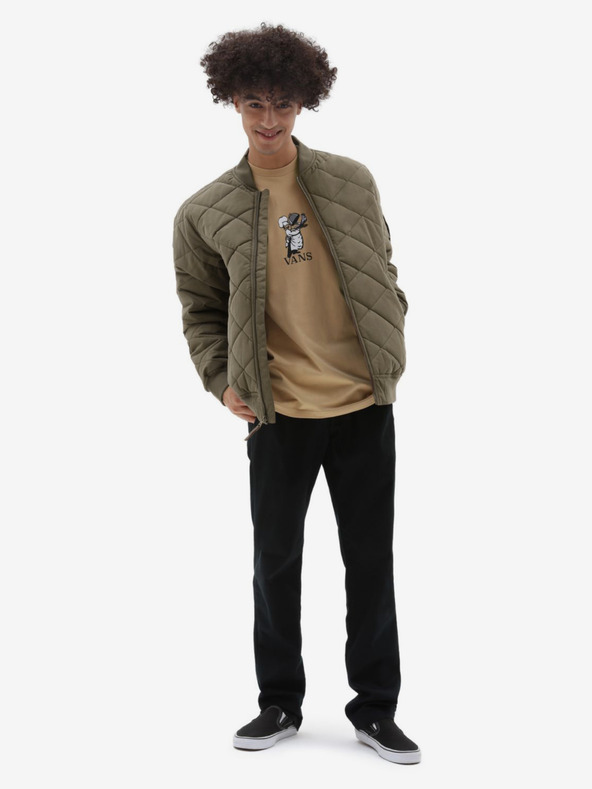 Vans Hnědý pánský prošívaný bomber VANS