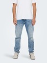 ONLY & SONS Světle modré slim fit džíny s potrhaným efektem ONLY & SONS