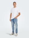 ONLY & SONS Světle modré slim fit džíny s potrhaným efektem ONLY & SONS