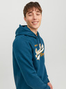 Jack & Jones Modrá pánská mikina s kapucí Jack & Jones Logo