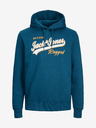 Jack & Jones Modrá pánská mikina s kapucí Jack & Jones Logo