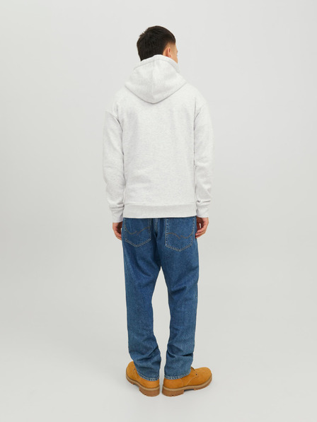 Jack & Jones Světle šedá pánská žíhaná mikina s kapucí Jack & Jones Josh