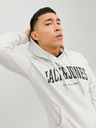 Jack & Jones Světle šedá pánská žíhaná mikina s kapucí Jack & Jones Josh