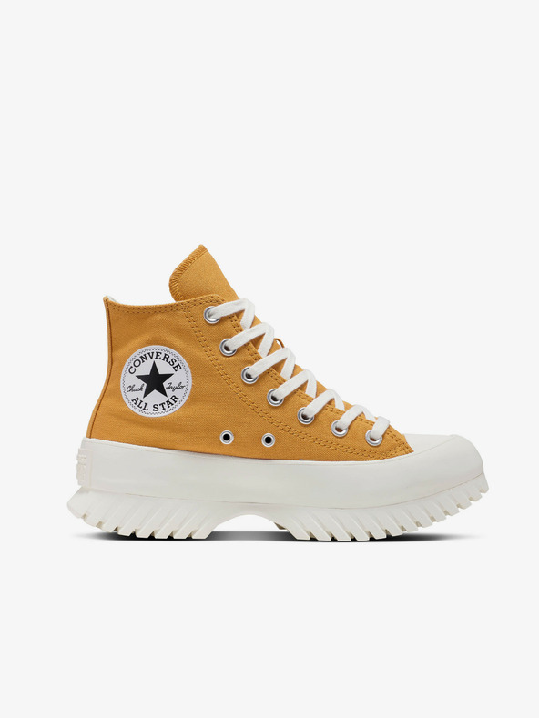 Converse Hořčicové dámské kotníkové tenisky na platformě Converse Chuck Taylor All Star Lugged 2.0