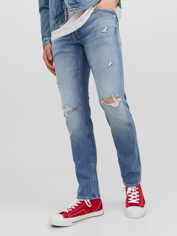 Jack & Jones Světle modré pánské slim fit džíny Jack & Jones Glenn