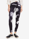 Desigual Bílo-černé dámské vzorované legíny Desigual Agnes