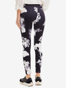 Desigual Bílo-černé dámské vzorované legíny Desigual Agnes