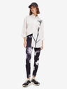 Desigual Bílo-černé dámské vzorované legíny Desigual Agnes