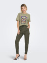 ONLY Khaki dámské tričko ONLY Lucy