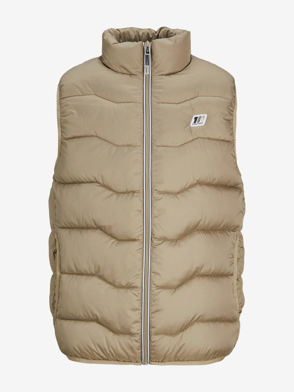 Jack & Jones Béžová pánská prošívaná vesta Jack & Jones Sky