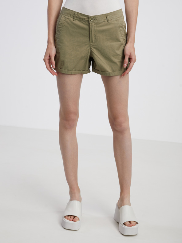 CAMAIEU Khaki dámské kraťasy CAMAIEU