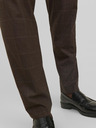 Jack & Jones Tmavě hnědé pánské oblekové kalhoty Jack & Jones Solaris