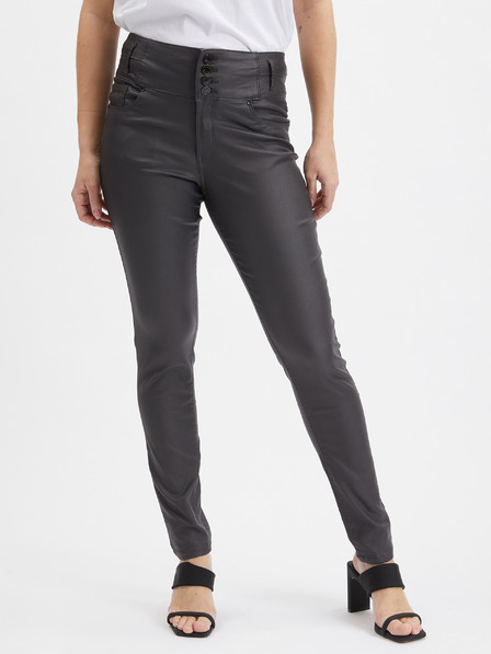 Orsay Tmavě šedé dámské skinny fit kalhoty ORSAY