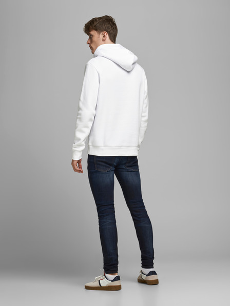 Jack & Jones Bílá pánská mikina s kapucí Jack & Jones Corp