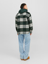 Jack & Jones Tmavě zelená pánská kostkovaná svrchní košile Jack & Jones Zac