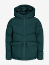 Jack & Jones Tmavě zelená klučičí prošívaná zimní bunda Jack & Jones Sterbo