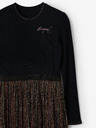 Desigual Hnědo-černé holčičí šaty Desigual Paula