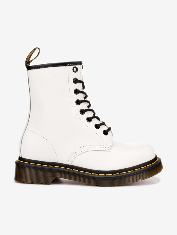 Dr. Martens Bílé dámské kožené kotníkové boty Dr. Martens 1460