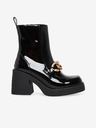 Steve Madden Černé lesklé kotníkové boty na podpatku Steve Madden Blooms