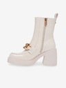 Steve Madden Krémové lesklé kotníkové boty na podpatku Steve Madden Blooms