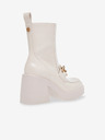 Steve Madden Krémové lesklé kotníkové boty na podpatku Steve Madden Blooms