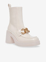 Steve Madden Krémové lesklé kotníkové boty na podpatku Steve Madden Blooms